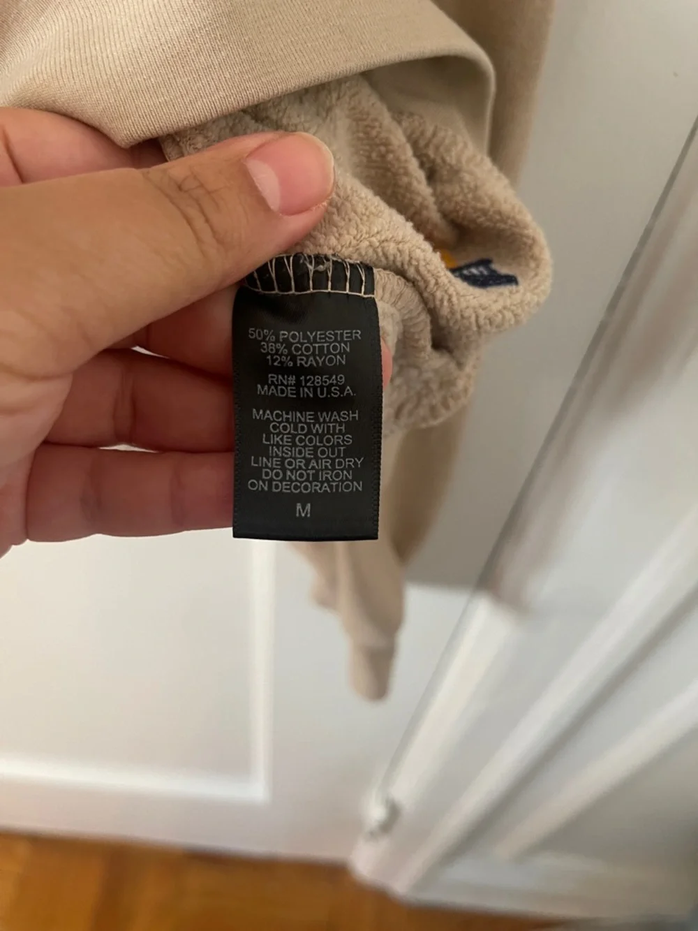 Aviator Nation Beige Sweatshirt with Rainbow Heart Patch - Picture 8 of 10